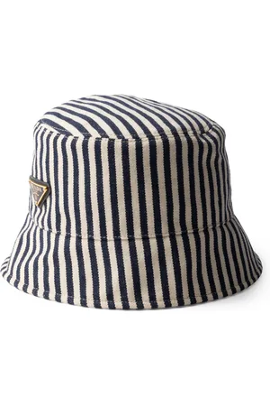 Prada Cotton Striped Bucket Hat