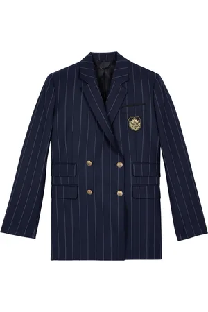 The Kooples Stripe Double-Breasted Blazer