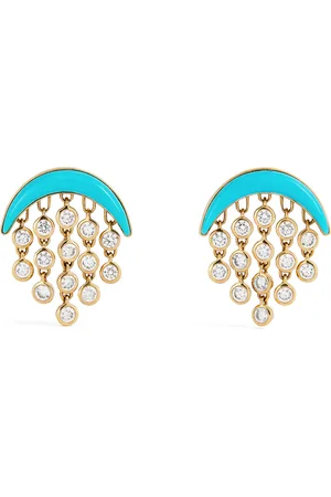 Emily P. Wheeler Baby Yellow and Diamond Fringe Drop Earrings