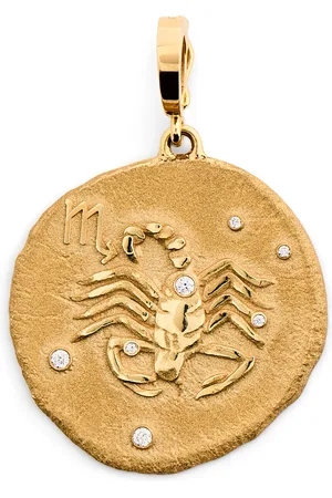 Azlee Large Yellow and Diamond Scorpio Coin Charm