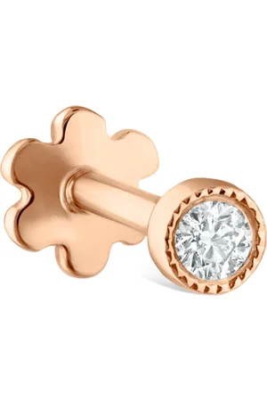 Maria Tash Scalloped Set Diamond Threaded Single Stud Earring