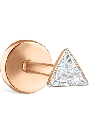 Maria Tash Invisible-Set Diamond Triangle Single Stud Earring