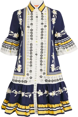 La DoubleJ Cotton Printed Choux Mini Dress