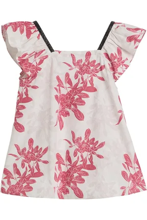 Brunello Cucinelli Cotton Floral Blouse