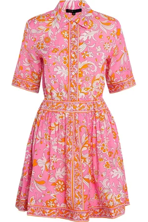 Maje Floral Mini Shirt Dress