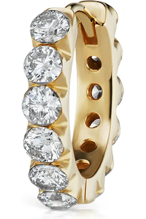 Maria Tash Yellow Invisible Set Large Diamond Eternity Hoop Earring