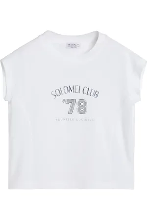 Brunello Cucinelli Cotton Jersey Printed T-Shirt