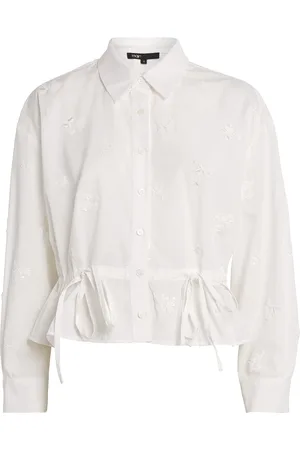 Maje Sequinned Drawstring Shirt
