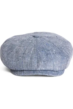Stetson Silk-Linen Herringbone Flat Cap