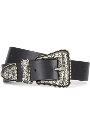 The Kooples Leather Engraved-Buckle Belt
