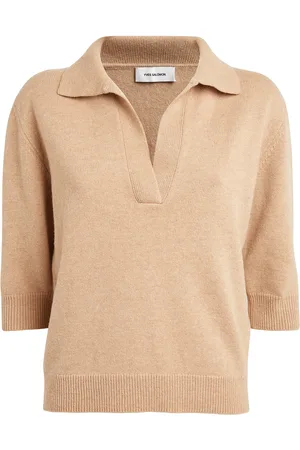 YVES SALOMON Wool-Cashmere Collared Sweater