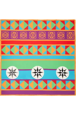 Loewe Silk Geometric Jacquard Scarf