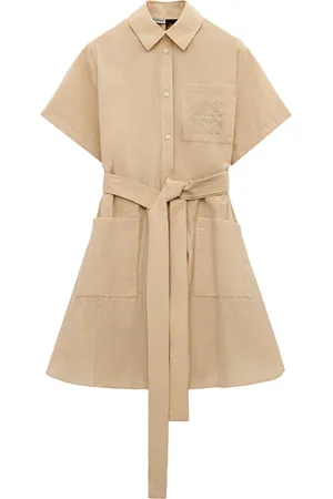 Loewe Cotton-Blend Mini Shirt Dress