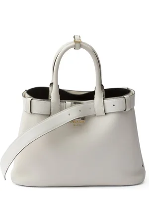 Prada Medium Leather Buckle Tote Bag