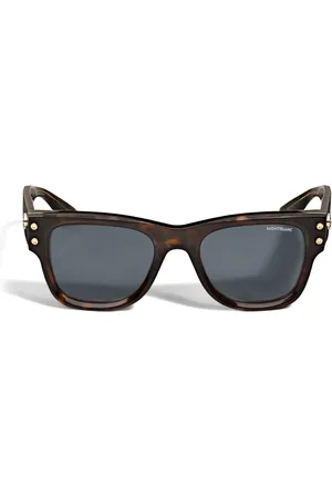 Montblanc Tortoiseshell Square Sunglasses
