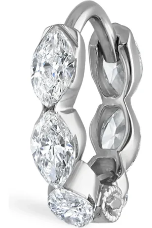 Maria Tash Invisible Set Diamond Marquise Eternity Single Hoop Earring