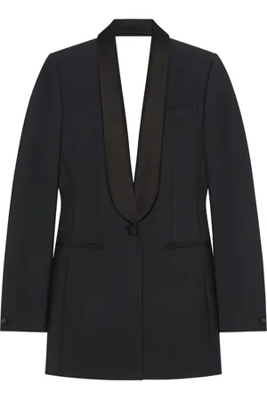 Givenchy Wool-Mohair Draped Blazer
