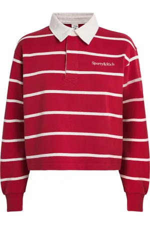 Sporty & Rich Serif Rugby Polo Sweatshirt