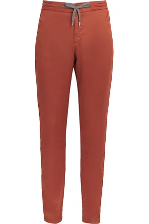 MARCO PESCAROLO Linen-Lyocell Drawstring Tailored Trousers
