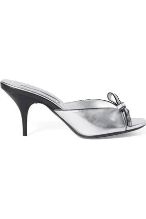 Miu Miu Nappa Leather Mordoré Bow Sandals 75
