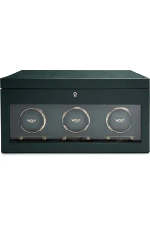 Wolf Vegan Leather Triple Watch Winder