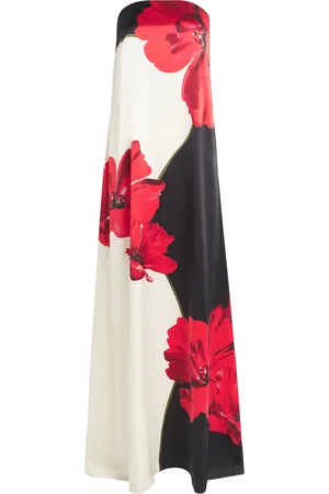 Rebecca Vallance Silk Amapola Flower Maxi Dress