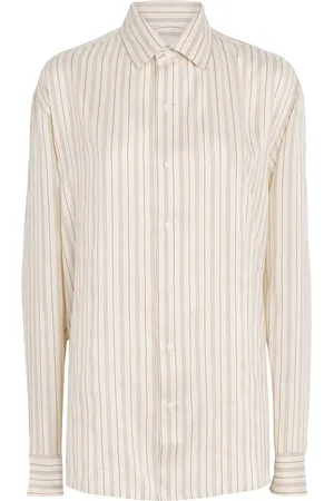 LE KASHA Silk Stripe Songino Oversized Shirt
