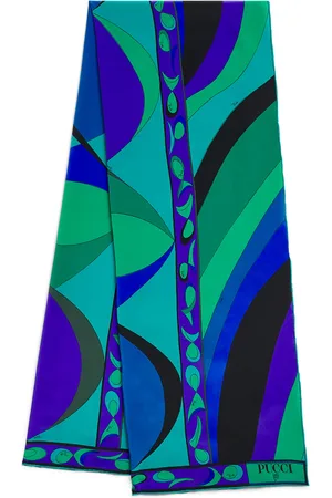 Puccini Silk Crepe de Chine Pesci Print Scarf
