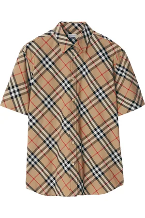 Burberry Organic Cotton Short-Sleeve Check Shirt