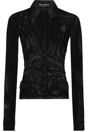 Dolce & Gabbana Mesh Long-Sleeve Shirt