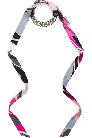 Puccini Silk Onde Print Scarf Necklace