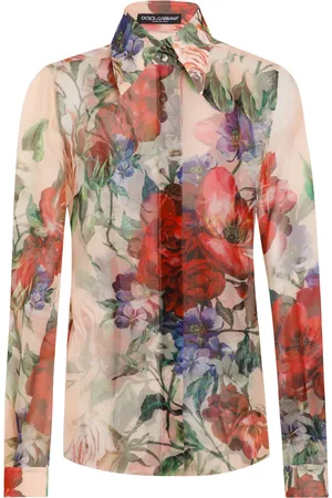 Dolce & Gabbana Silk Chiffon Floral Shirt