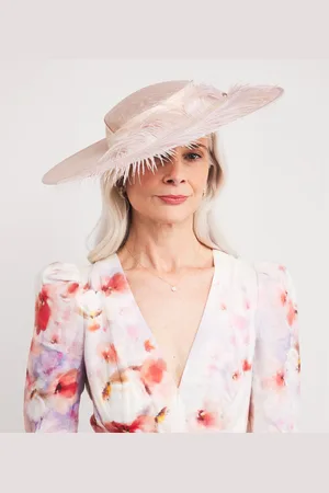 Vivien Sheriff Feather-Trim Bellini Hat