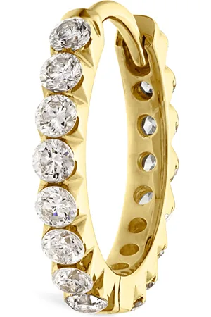 Maria Tash Yellow Invisible Set Diamond Eternity Hoop Earring