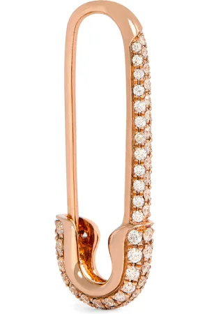 Anita And Diamond Safety Pin Single Right Earring