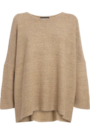 ‎Eskandar‎ Linen-Cotton Boat-Neck Sweater
