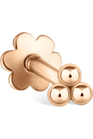 Maria Tash Gold Three Ball Trinity Threaded Stud Earring