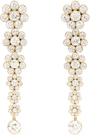 SOPHIE BILLE BRAHE Yellow and Diamond Fontaine de Fleurs Earrings