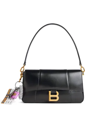 Balenciaga Leather Hourglass Sling Top-Handle Bag