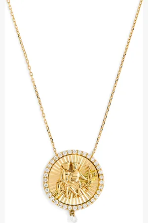 PERSÉE Yellow and Diamond Gemini Medallion Necklace