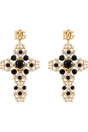 Dolce & Gabbana Cross Drop Earrings
