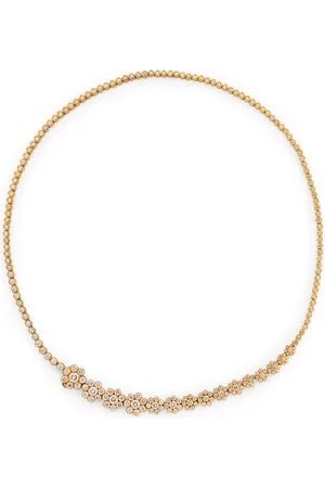 SOPHIE BILLE BRAHE Yellow and Diamond Fleur de Tennis Necklace