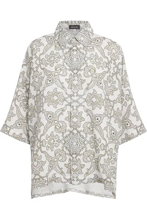 ‎Eskandar‎ Linen Tile Shirt