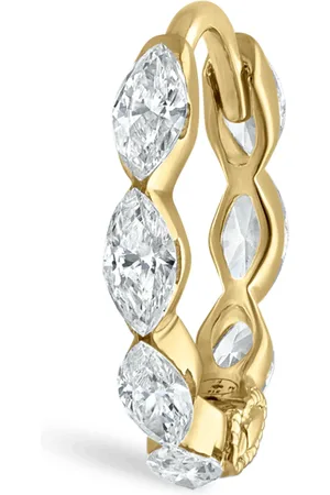 Maria Tash Yellow Invisible Set Diamond Marquise Eternity Hoop Earring