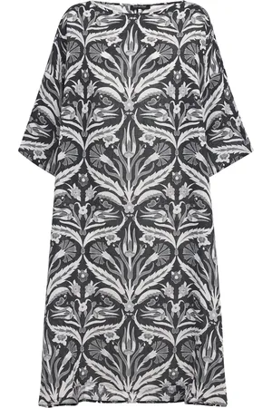 ‎Eskandar‎ Linen Floral Midi Dress