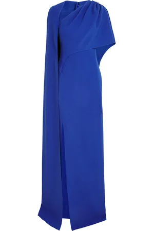 Safiyaa Crepe Contessa Cape Gown