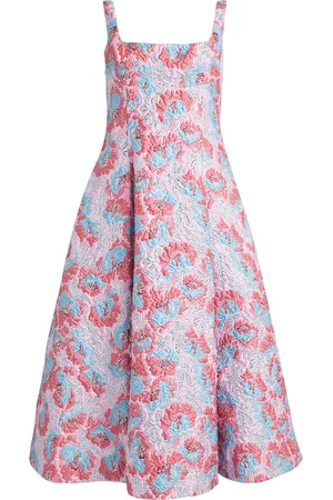 Mary Katrantzou Jacquard Ceramica Beaux Midi Dress