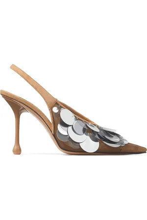 Jimmy Choo Isa 95 Mesh Slingback Pumps
