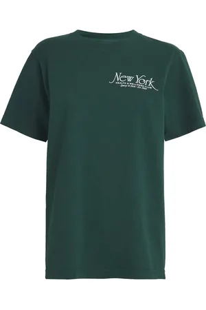 Sporty & Rich Cotton New York Print T-Shirt