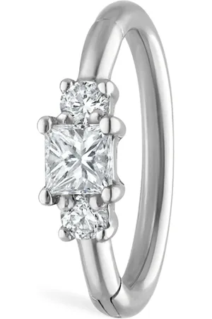 Maria Tash Diamond Princess Single Hoop Earring